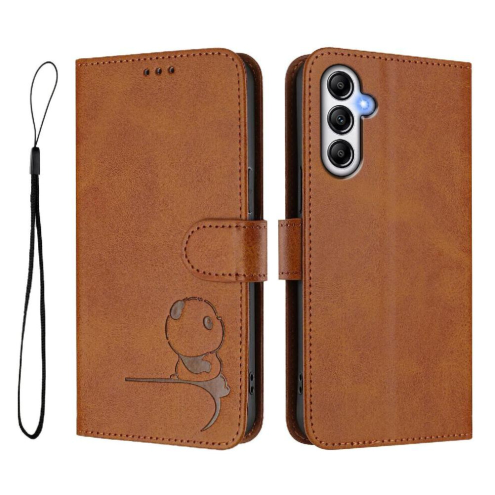 (Brown) Phone Case For Samsung Galaxy A34 5G Flip Folio Pu Leather Magnetic Rfid Blocking Card Slots Holder Kickstand Brown 764563068845