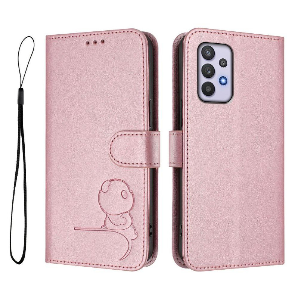 (Pink) Phone Case For Samsung Galaxy M32 5G Rfid Blocking Card Slots Holder Kickstand Flip Folio Pu Leather Magnetic Pink 764563068968