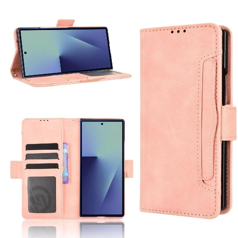 (Pink) Compatible Case For Samsung Galaxy Z Fold7 Accurate Incision High Quality Kickstand Function Unique Pink 764563069170
