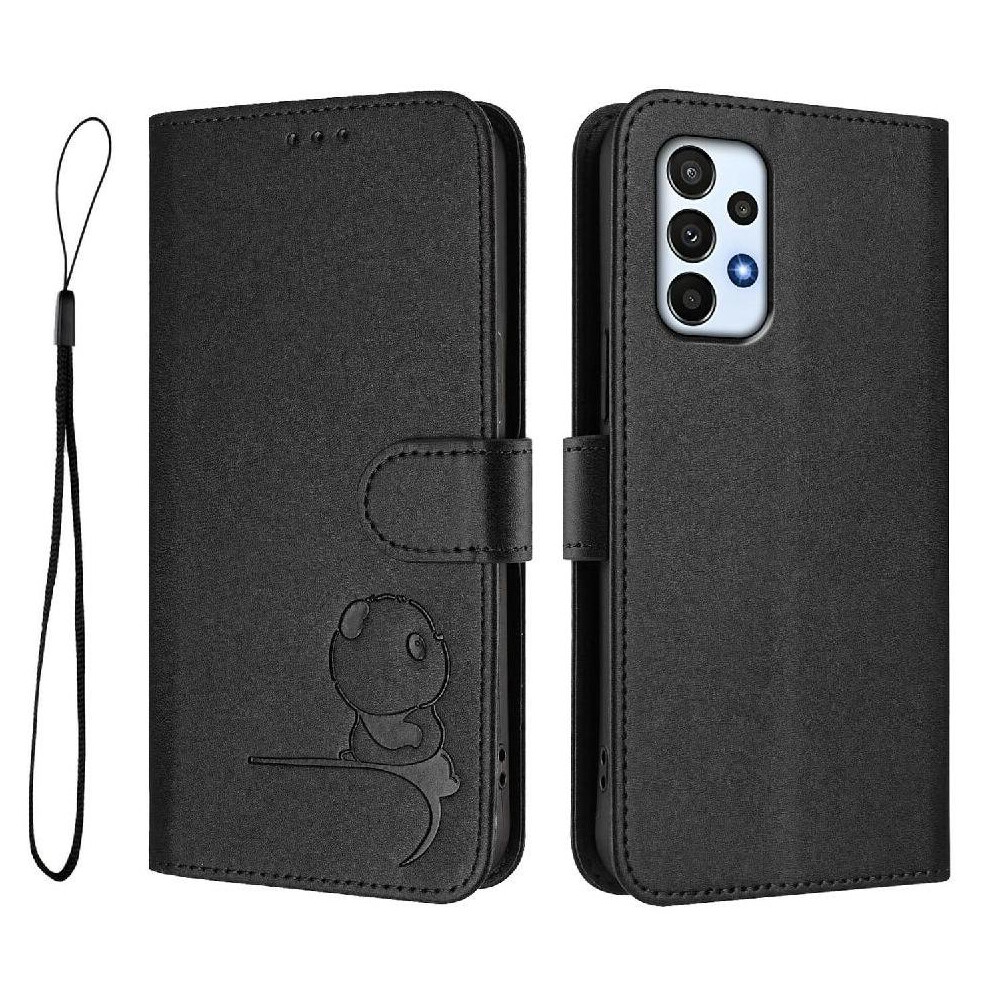 (Black) Phone Case For Samsung Galaxy A23 4G/5G Pu Leather Flip Folio Magnetic Rfid Blocking Card Slots Holder Kickstand Black 764563069743
