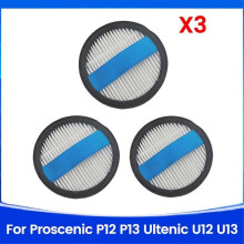 3PCS Hepa Filtes for Proscenic P12 P13 Ultenic U12 U13 Vacuum Cleaner