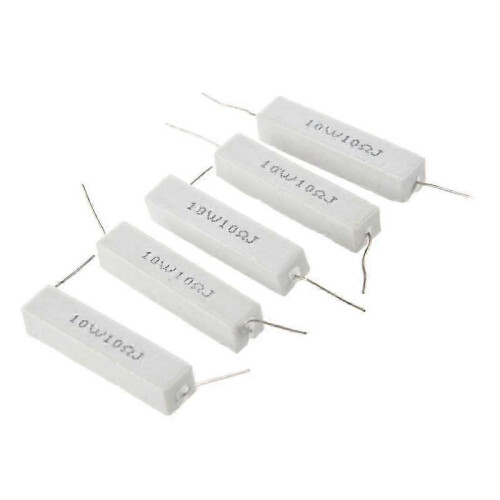 Amico 10W 10 Ohm 5 Winding Ceramic Cement Power Resistor x 5