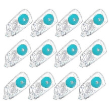 Double Sided Glue Tape Roller, Pack Of 12, Adhesive Mini Scrapbook Tape, Glue Roller Dots, Acid Free Glue Runners