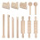 1 Set Practical Clay Plasticine Shaping Tool Wooden Color Mud Molding Tool 1