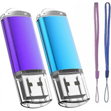 2 Pa 64gb Usb Flash Drive Usb 2.0 Flash Drive Storage Memory Sti with Strings (blue/purple 64gb)