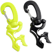 2 Packs Scuba Hose Clip Scuba Diving Hose Holder Clip, Double Bcd Dive Hose Holder with Snap Hook B