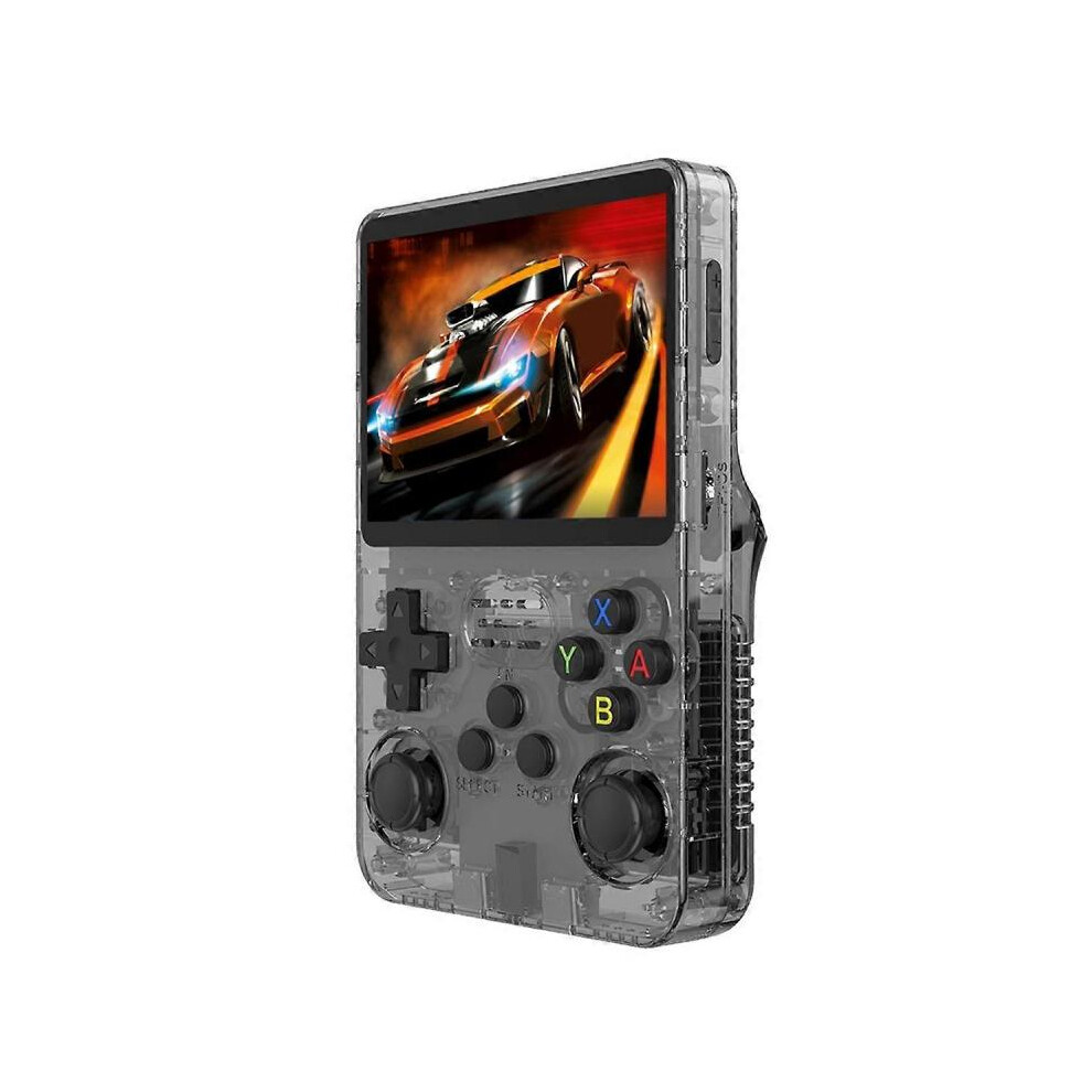 R36S Retro Handheld Video Game Console Linux System 3.5 Inch IPS Screen Portable Pocket Video Player 128GB Games-Black