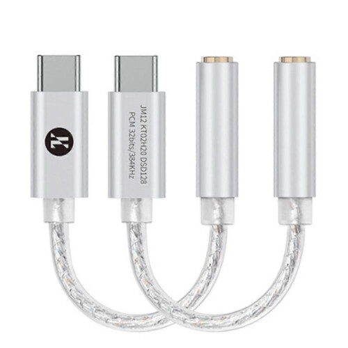 JCALLY JM12 DAC Digital Audio Decoding Adapter Headphone Amplifier Small Tail KT02H20 TYPEC to 3.5mm