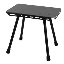 Tabouret pliant portable, charge utile de 150 kg, aluminium, noir