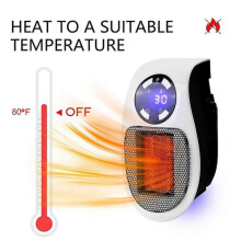 Ultra Air Heater, 2025 Upgraded Plug in Heater, Ultra Air Heater with Adjustable Thermostat Time and Led Display EU Plug
