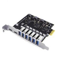 USB 3.2 and Type C PCI-E Expansion Card PCIE to USB Controller 6Port + 2Port USB-C 3.2 PCI-E Card A