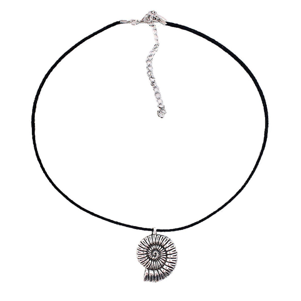 (As show, One size) Sea Animal Pendant Necklace Conch Charm Neckchain for Women Summer Ocean Neck Jewelry Handcraft Retro Clavicle Chain