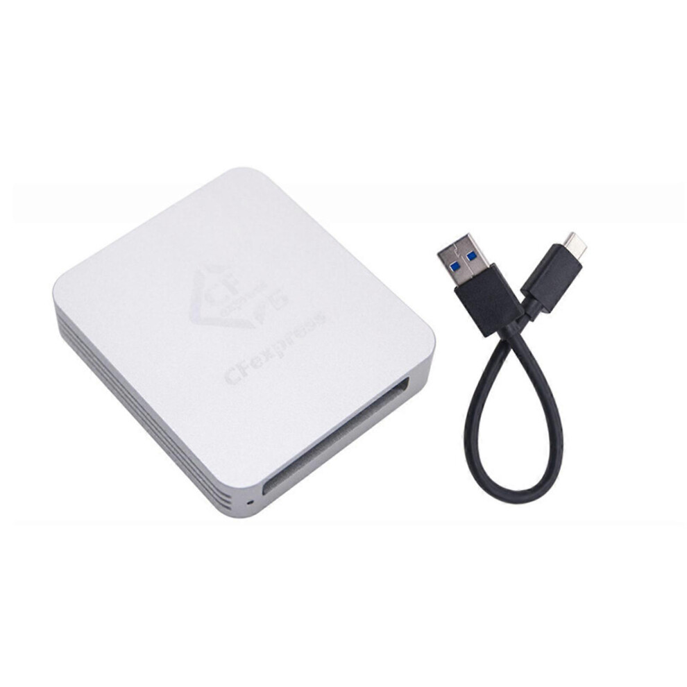 (With Case, Type A Card Reader) CFexpress TypeA TypeB Card Reader, 10Gbps USB 3.1 CFExpress Card Reader, Aluminum Case Efficient Heat Dissipation