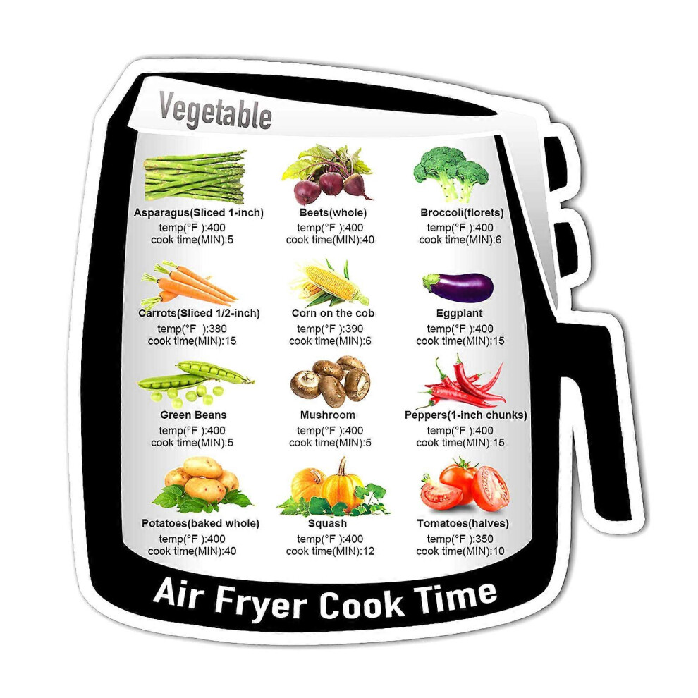 (A, One size) Air Fryer Magnetic Cheats Sheet Cook Time Magnet Sheet Quick Reference Guide Air Fryer Accessories for Cooking & Frying