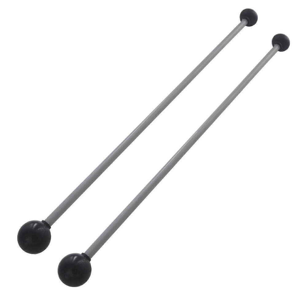 (As show, One size) 1 Pair Rubber Black Drumstick Double Head Marimba Mallets Xylophone Mallets Drum Stick for Child Drummer Practitioner