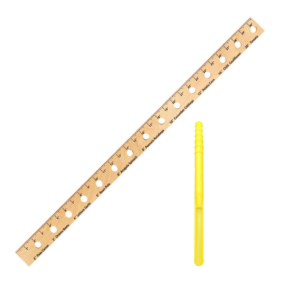 (As show, One size) Planting Ruler Wooden Plant Spacing Interval Ruler Gardeners Tool Planting Ruler Plant Dibbers Precise For Planting