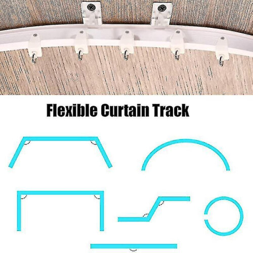 (4m) 1-5 Meters Bendable Ceiling Curved Curtain Track Flexible Ceiling Curtain 2