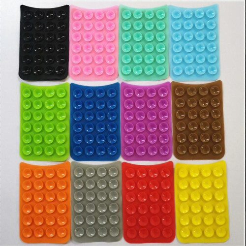 5pcs Silicone Suction Phone Case Adhesive Mount, for iPhone & Android Cellphone case Compatible, Hands-Free Mobile Accessory Holder 2