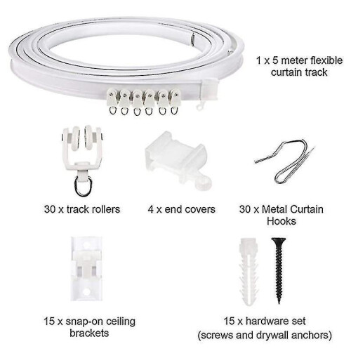 (3m)1-5 Meters Bendable Ceiling Curved Curtain Track Flexible Ceiling Curtain 1