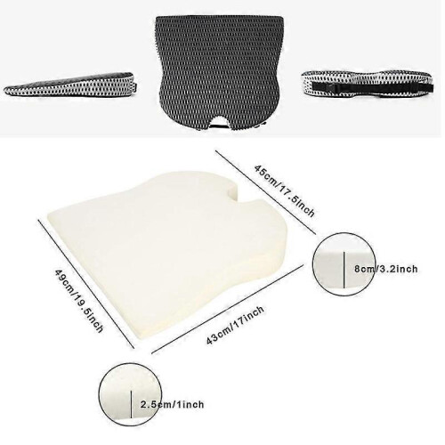 Car Cushion Compatible Pain Relief Butt Ergonomic Support Memory Foam 2