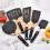 5 Pcs Kitchen Silicone Turner Spatula Leaking Scoop Non-stick Cookware 2