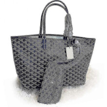 (SAPPHIRE BLUE) Women's Pu Tote Bag Portable Capacity Shoulder Bag Waterproof Beach Pocket