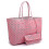 (Light Blue) Women's Pu Tote Bag Portable Capacity Shoulder Bag Waterproof Beach Pocket 2