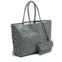 (Green) Women's Pu Tote Bag Portable Capacity Shoulder Bag Waterproof Beach Pocket