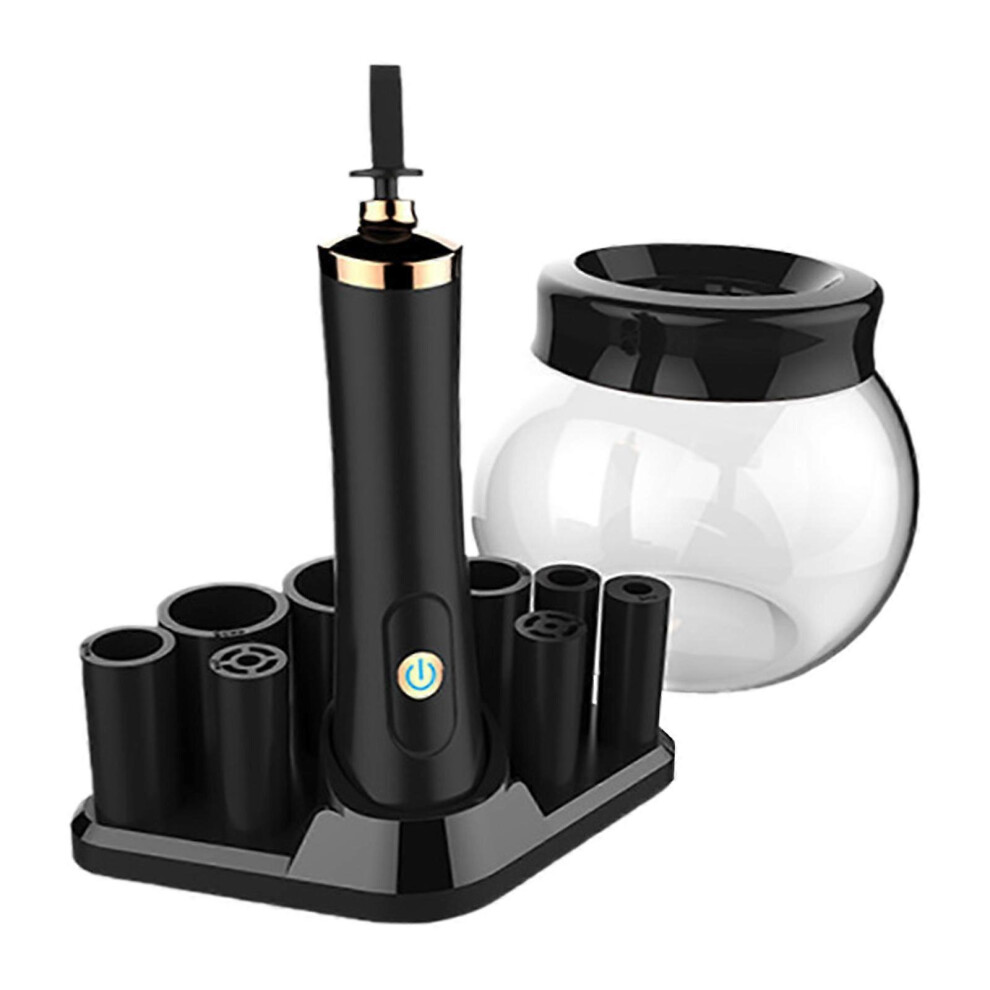 (Green, One size) Electric Makeup Brush Cleaner Automatic Spinning Makeup Brush Cleaner Cosmetic Brush Cleaner For All Size Makeup Brushes  Black
