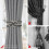 (Black and Beige) 2pcs Magnetic Curtain Tiebacks 2 Colors Braided Simple Modern Creativity 4