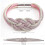(Pink and Beige) 2pcs Magnetic Curtain Tiebacks 2 Colors Braided Simple Modern Creativity 4