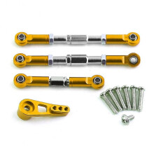 Metal Steering Rod Pull Rod Servo Rod Servo Arm for 104009 12402-a Rc Car S S