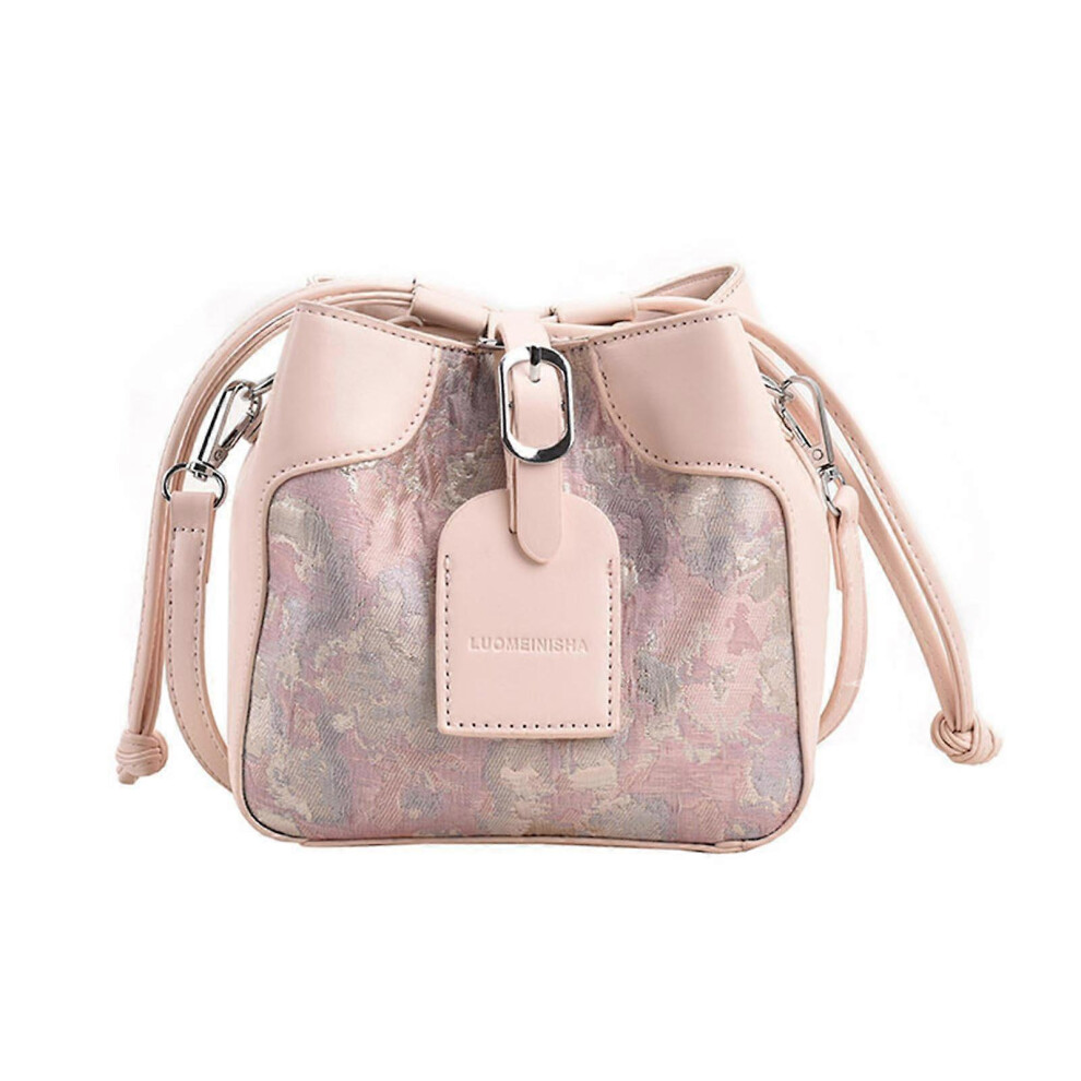 (Pink, One size) Fashionable PU Bucket Bag Modern & Trendy Shoulder Bag Confidence & Individuality on Display in Every Occasion for Girls  Pink