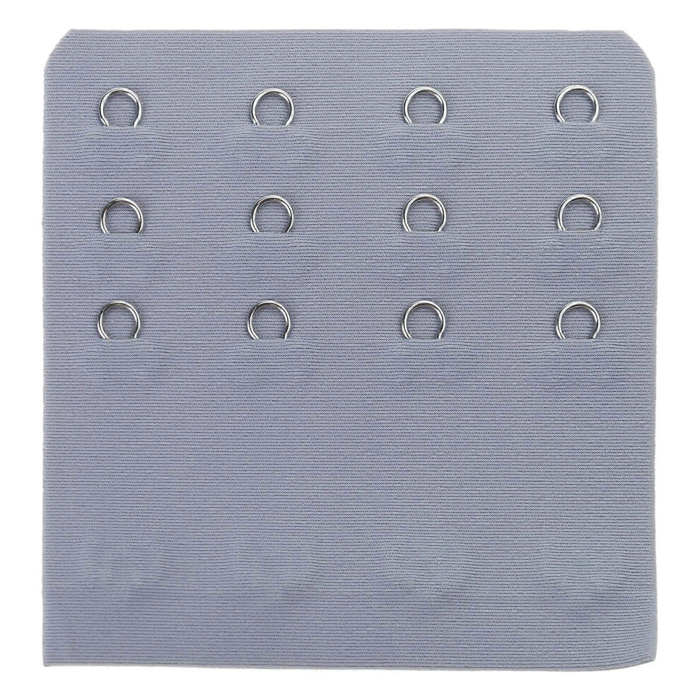 (Gray, One size) 4 Hook Bra Extender for Women Elastic Bra Extension Strap Hook Clip Expander Adjustable Belt Buckle Intimates Accessory  Gray