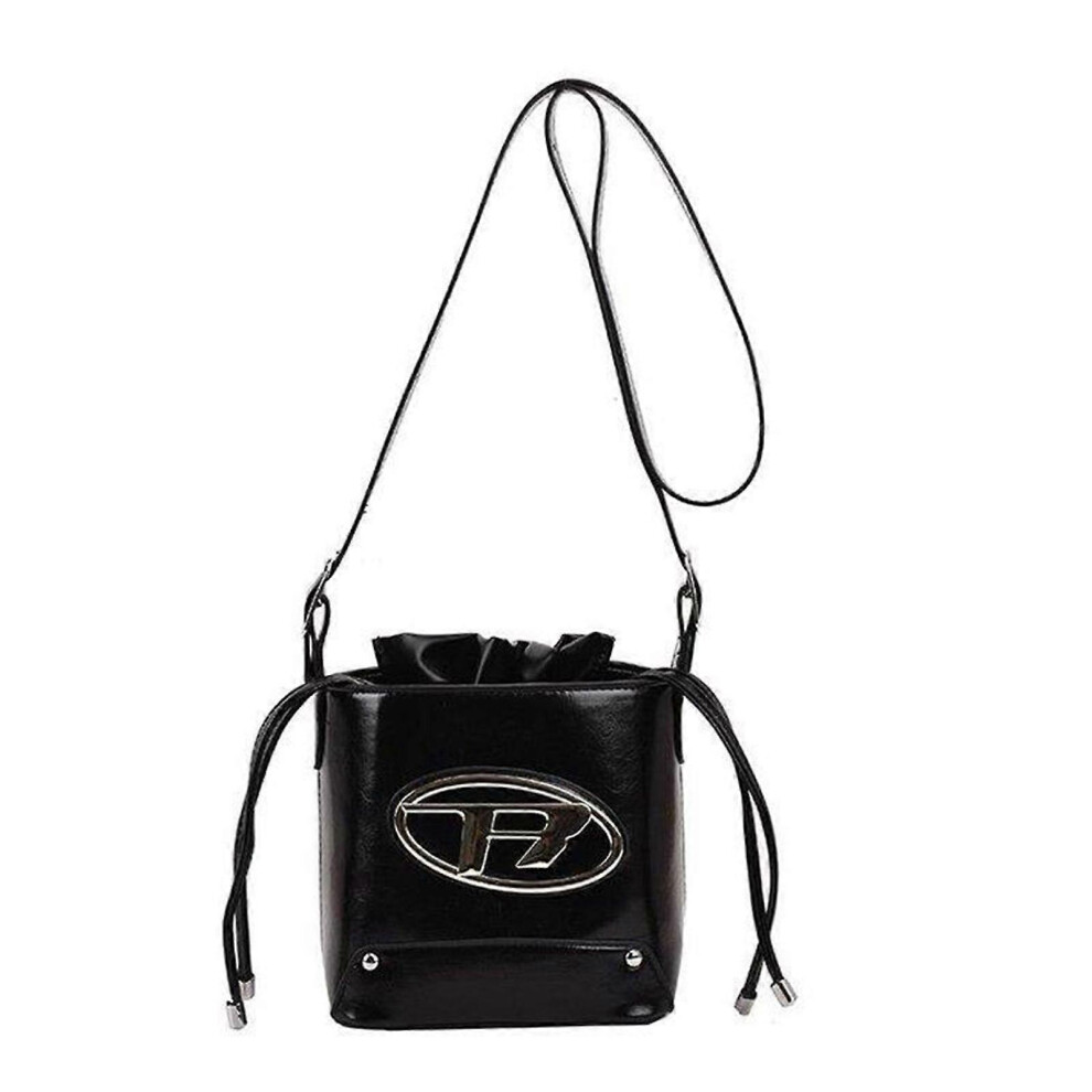 (White, One size) Trendy PU Shoulder Bag for Women Chic Satchel Crossbody Bagswith Adjustable Shoulder Strap  Black