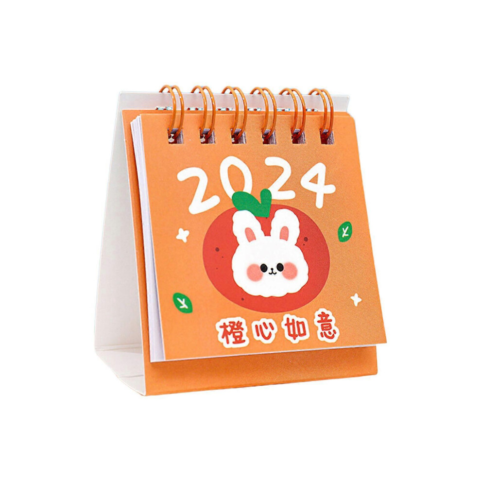 (05, One size) Ally Magic Desktop Calendar, 2024 Mini Cartoon Flip Up Monthly Planner for Home Office School Decorations