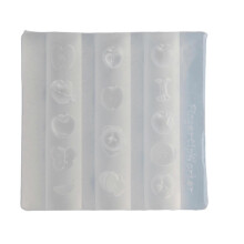 (As show, One size) Multipurpose Nail Art Template Tool Apples Silicone Nail Art Mold Embossing Carving Templates for Nail Enthusiasts