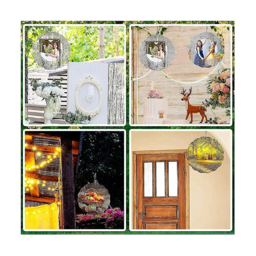 1pack 8 Inch Sublimat Spinner Blanks 3d Spinners Hanging Spinner for Indoor Outdo 2