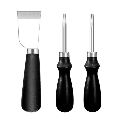 3pcs Craft Tools Kit, Cutting with 2 Sizes Ed Beveler Tool for Leat