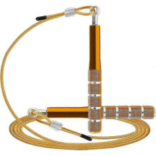 (Gold) Jump Rope, Wastou Speed Jumping Rope for Training Fitness Exercise, Adjustable Adults Workout Skipping Rope for Men, Women
