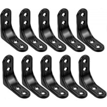 10 Pieces Corner Braces, 50mm x 50mm Stainless Steel L Shape Right Angle Bracket, Wall Mounted Shelf Bracket, 90 Degree Right Angle Shelf Bracket for