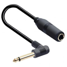 (Mono, 30cm) "1/4' TRS 6.35mm Male to 6.35mm Female Stereo Cable for Guitar Amplifiers"
