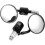 Side Mirrors,7/8" Handlebar End Universal Motorcycle Adjustable 3" Hand Bar Mirrors End Mirror(Black) 3