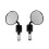 Side Mirrors,7/8" Handlebar End Universal Motorcycle Adjustable 3" Hand Bar Mirrors End Mirror(Black) 1