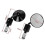 Side Mirrors,7/8" Handlebar End Universal Motorcycle Adjustable 3" Hand Bar Mirrors End Mirror(Black) 4