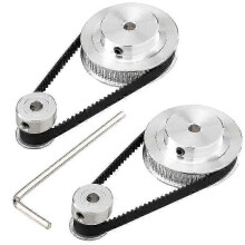 2 Kit Gt2 Synchronous Wheel 20&60 Teeth 5mm Bore,aluminum Timing