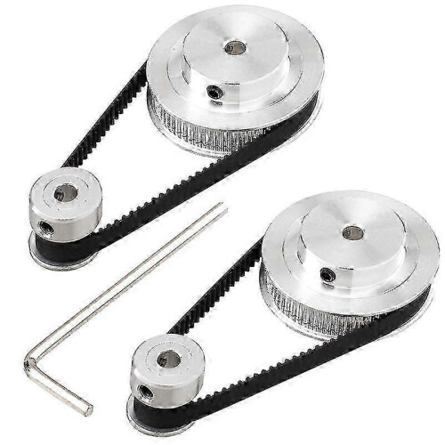 2 Kit Gt2 Synchronous Wheel 20&60 Teeth 5mm Bore,aluminum Timing