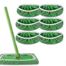 (6PCS, Green) Swiffer Sweeper Mop Replacement Pads, Cloths for Swiffer Floor Mop, Reusable Cover