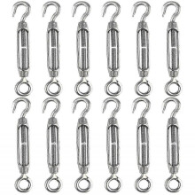 12pcs M4 Tensioner Wire Tensioner Hook And Eye Tensioner Tensioner 304 Stainless Steel
