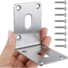 Pack 304 Stainless Steel Corner Brackets 70 x 70 x 50mm Heavy Duty Corner Brackets Wooden Brackets for Shed, Shed, Raised Bed, Workbench etc.(70 x 70